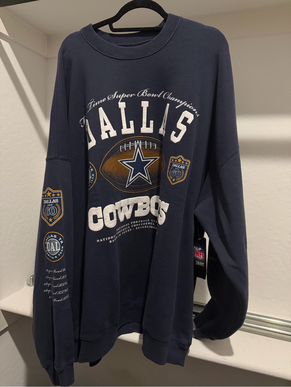 Abercrombie NFL Dallas Cowboys Navy Crewneck